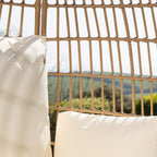 Waddesdon - Oval Standing Egg Chair in Cream