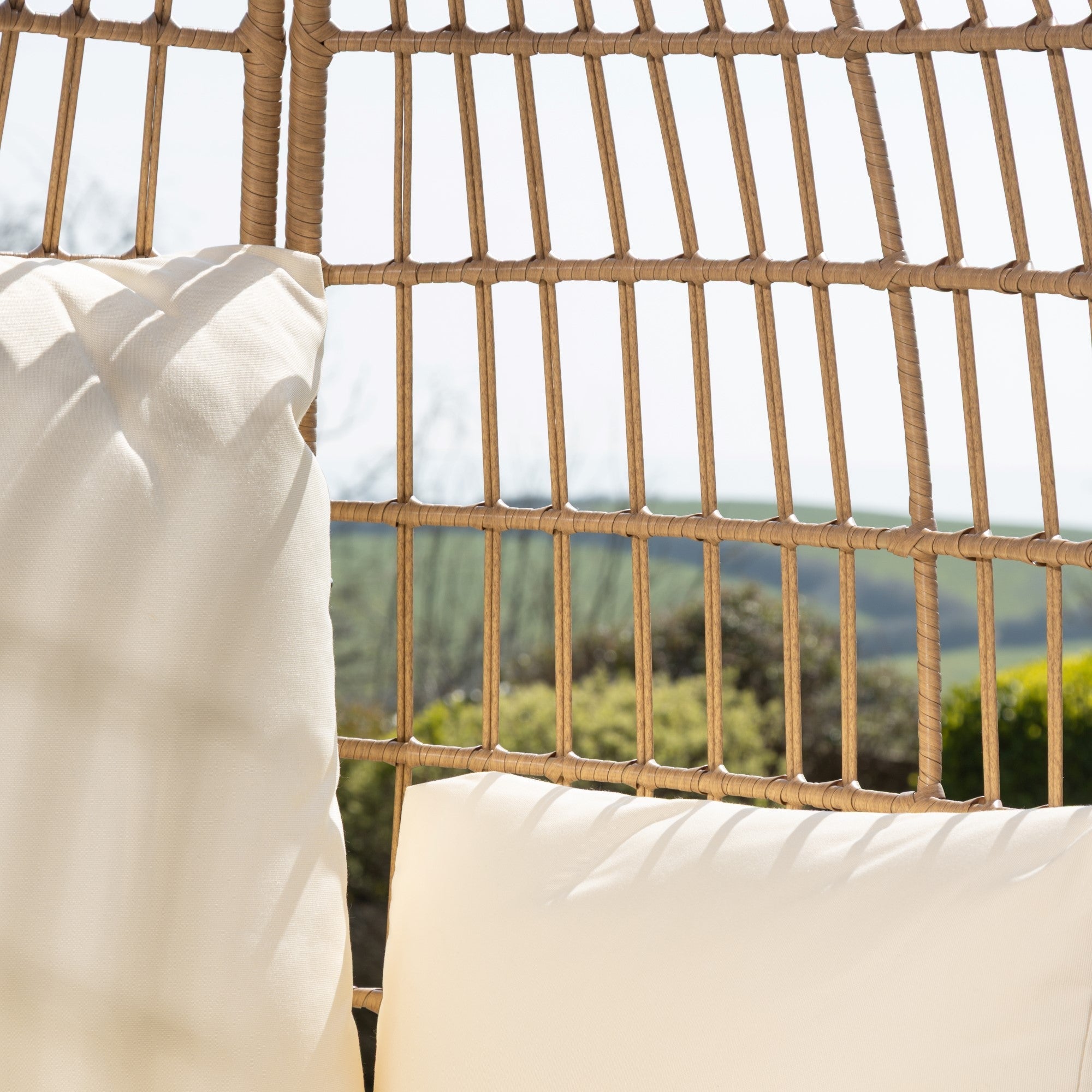 Waddesdon - Oval Standing Egg Chair in Cream