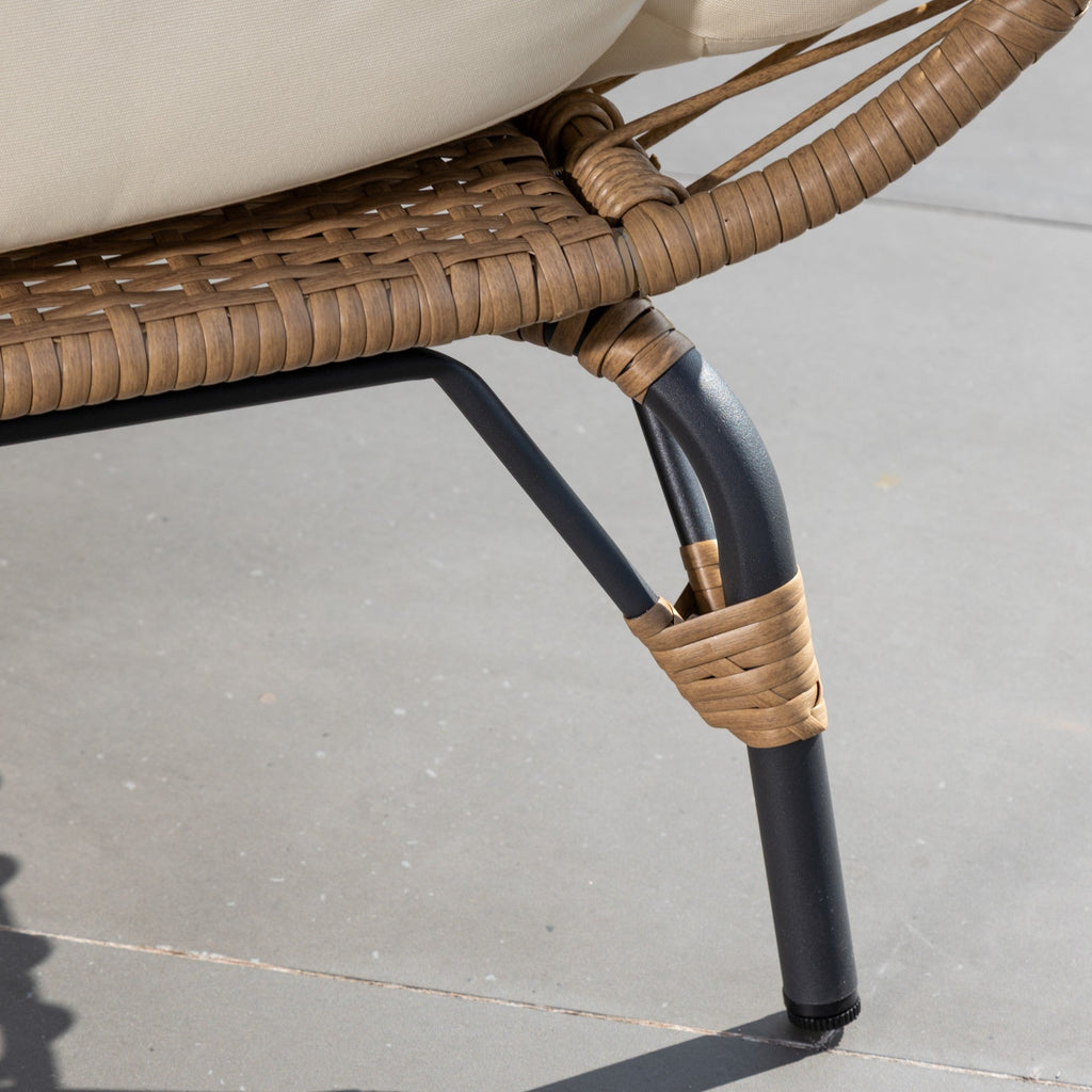 Waddesdon - Oval Standing Egg Chair in Cream