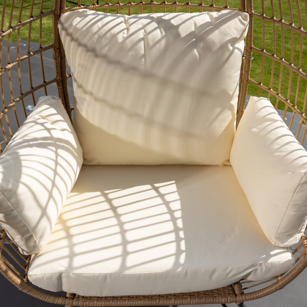 Waddesdon - Oval Standing Egg Chair in Cream
