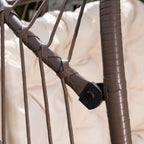 Ightham - Double Egg Chair in Cream on Brown