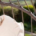 Ightham - Double Egg Chair in Cream on Brown