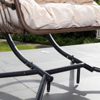 Ightham - Double Egg Chair in Cream on Brown