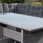 Montacute - Corner, Bench & Table Dining Set in Grey on Grey