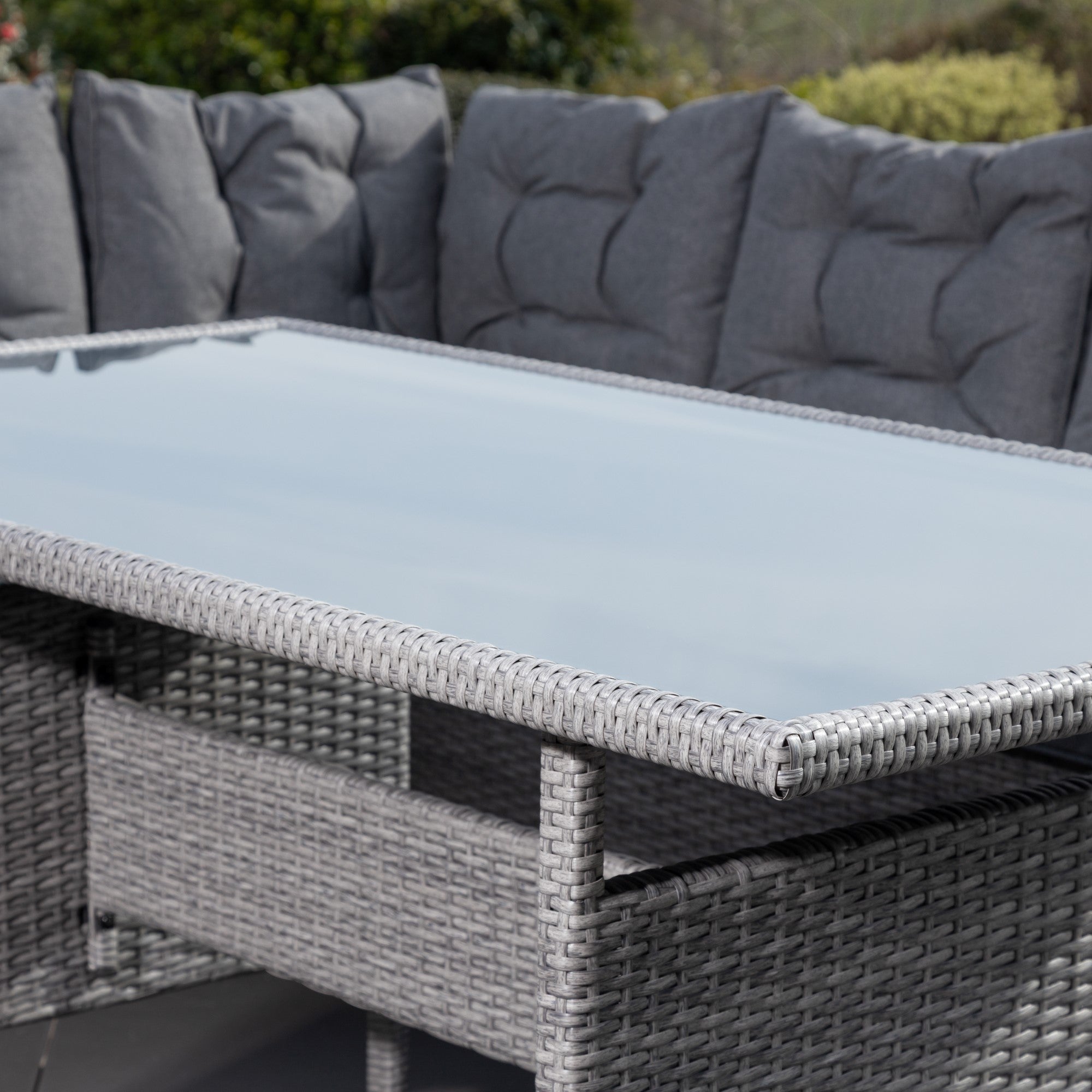 Montacute - Corner, Bench & Table Dining Set in Grey on Grey