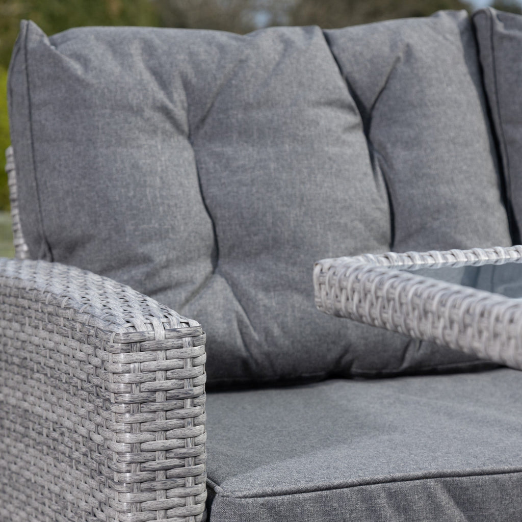 Montacute - Corner, Bench & Table Dining Set in Grey on Grey
