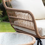 Stourhead - 3 Piece Patio Set in Cream on Natural