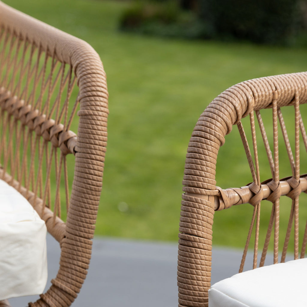Stourhead - 3 Piece Patio Set in Cream on Natural