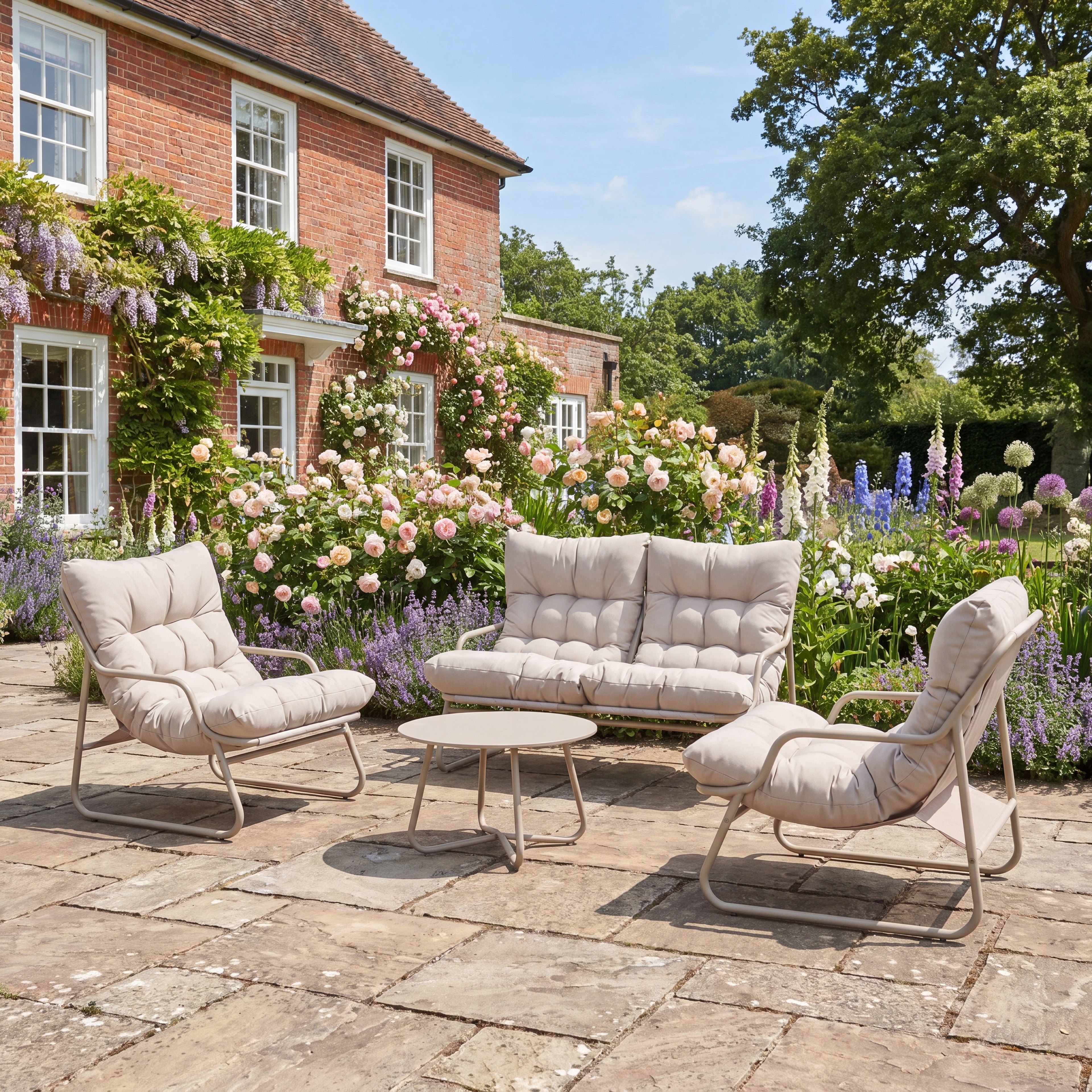 Speke - 4 Seat Conversation Set in Beige