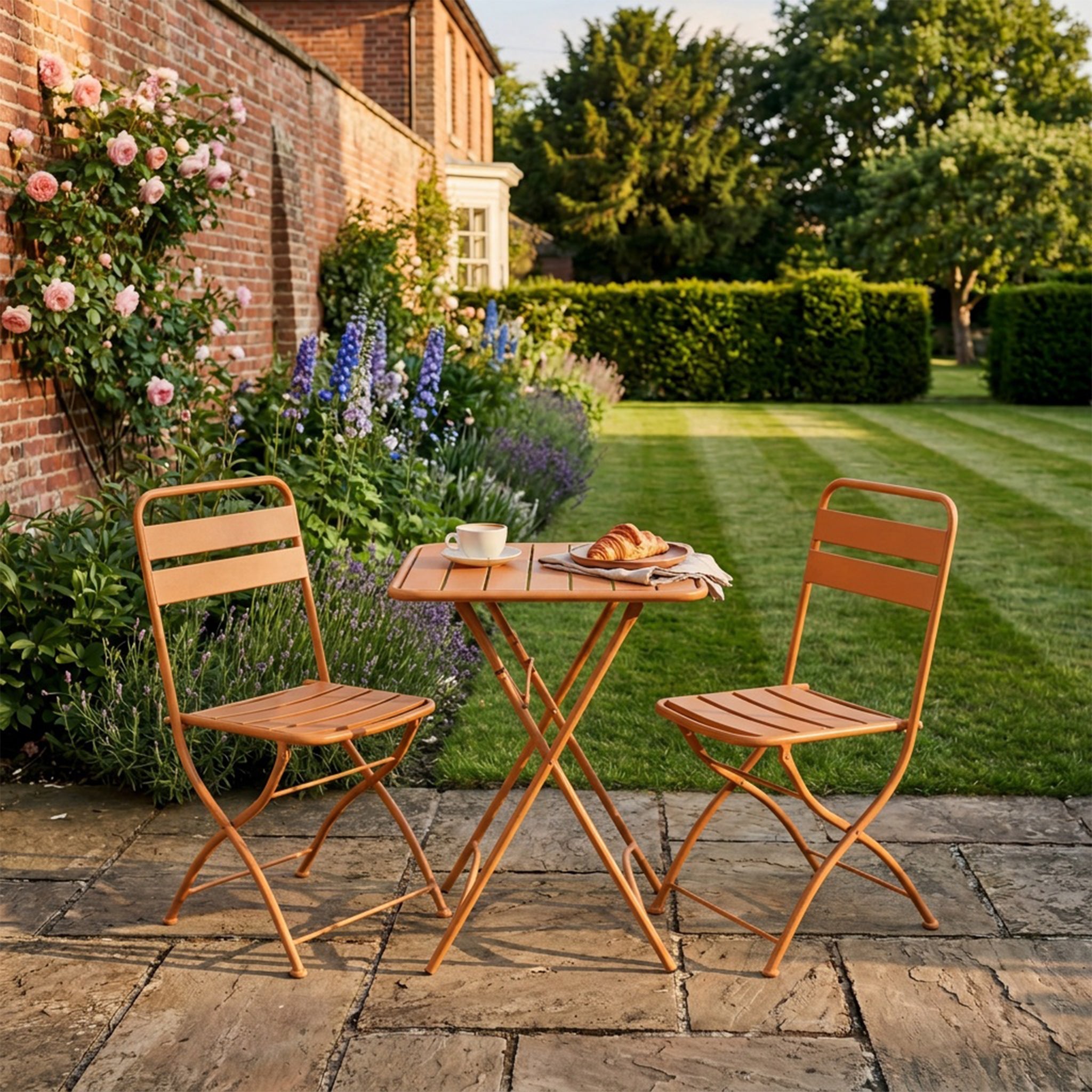 Hidcote - Folding Patio Set in Orange