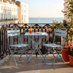 Hidcote - Folding Patio Set in Light Blue