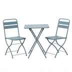 Hidcote - Folding Patio Set in Light Blue