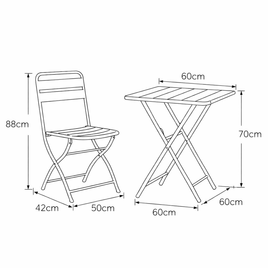 Hidcote - Folding Patio Set in Yellow