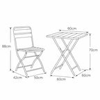 Hidcote - Folding Patio Set in Green