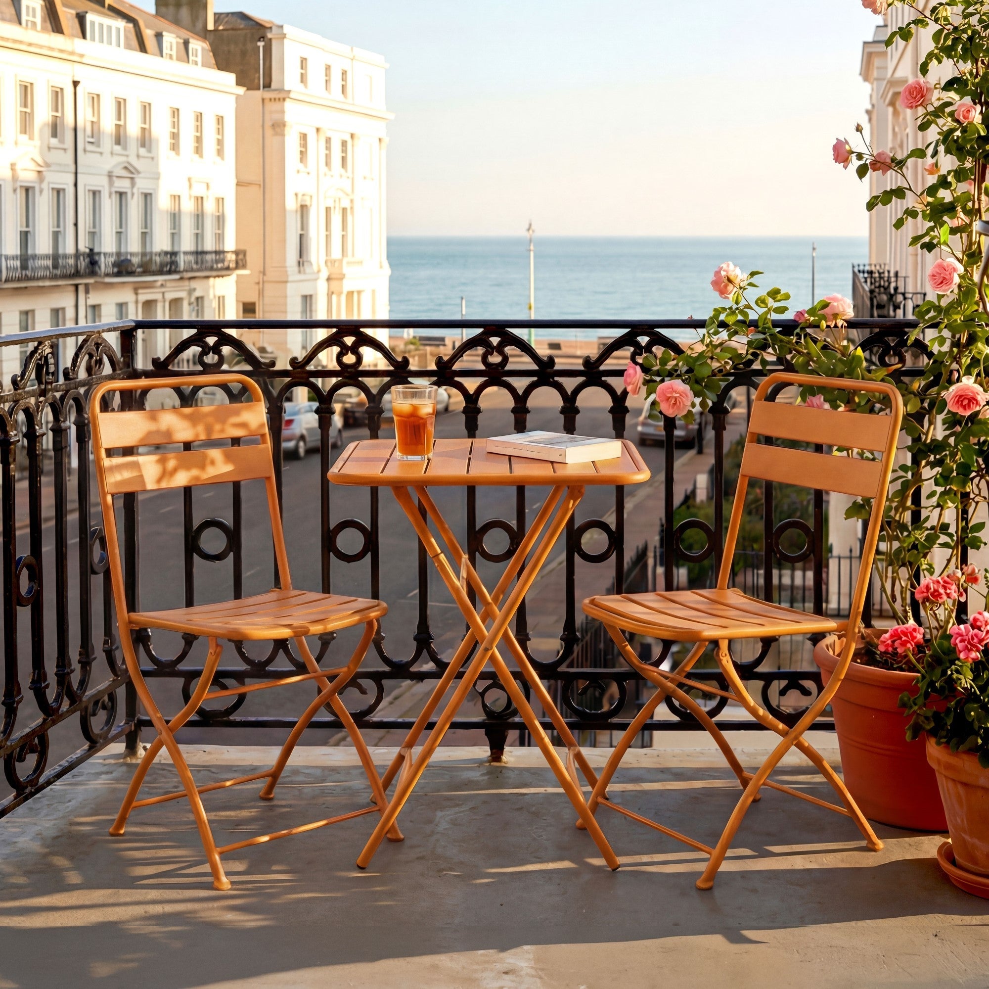 Hidcote - Folding Patio Set in Orange