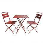 Hidcote - Folding Patio Set in Terracotta Red