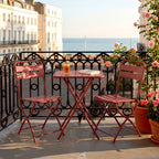 Hidcote - Folding Patio Set in Terracotta Red