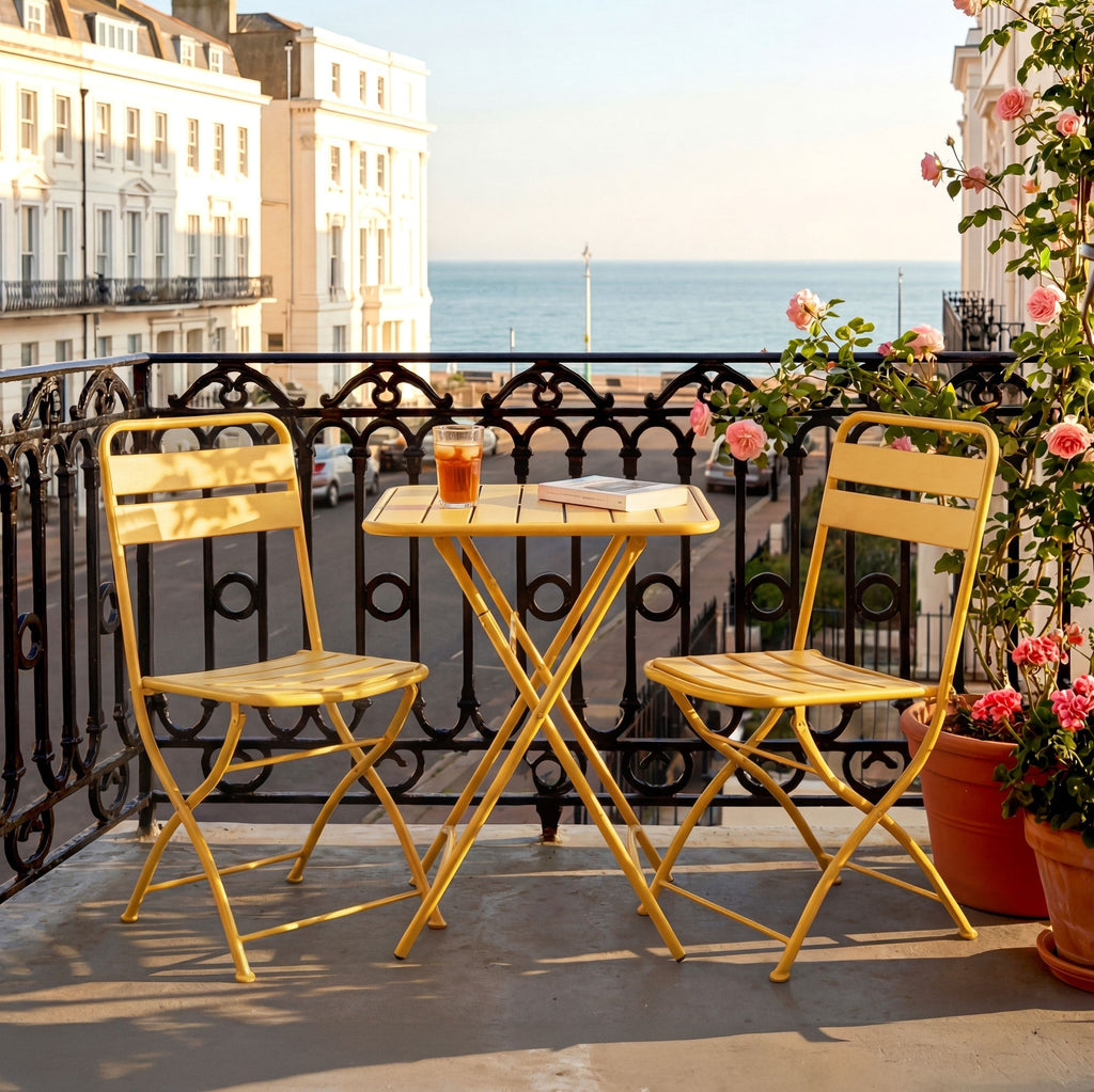 Hidcote - Folding Patio Set in Yellow