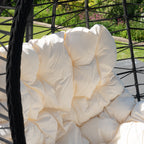 Calke - Single Egg Chair in White on Black