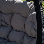 Calke - Single Egg Chair in Light Grey on Black