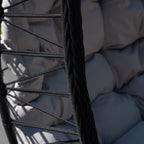 Calke - Single Egg Chair in Light Grey on Black