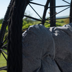 Calke - Single Egg Chair in Dark Grey on Black