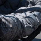 Calke - Single Egg Chair in Dark Grey on Black