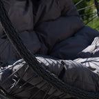 Dunham - Single Egg Chair in Dark Grey on Grey