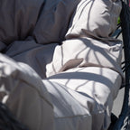 Dunham - Single Egg Chair in Light Grey on Grey