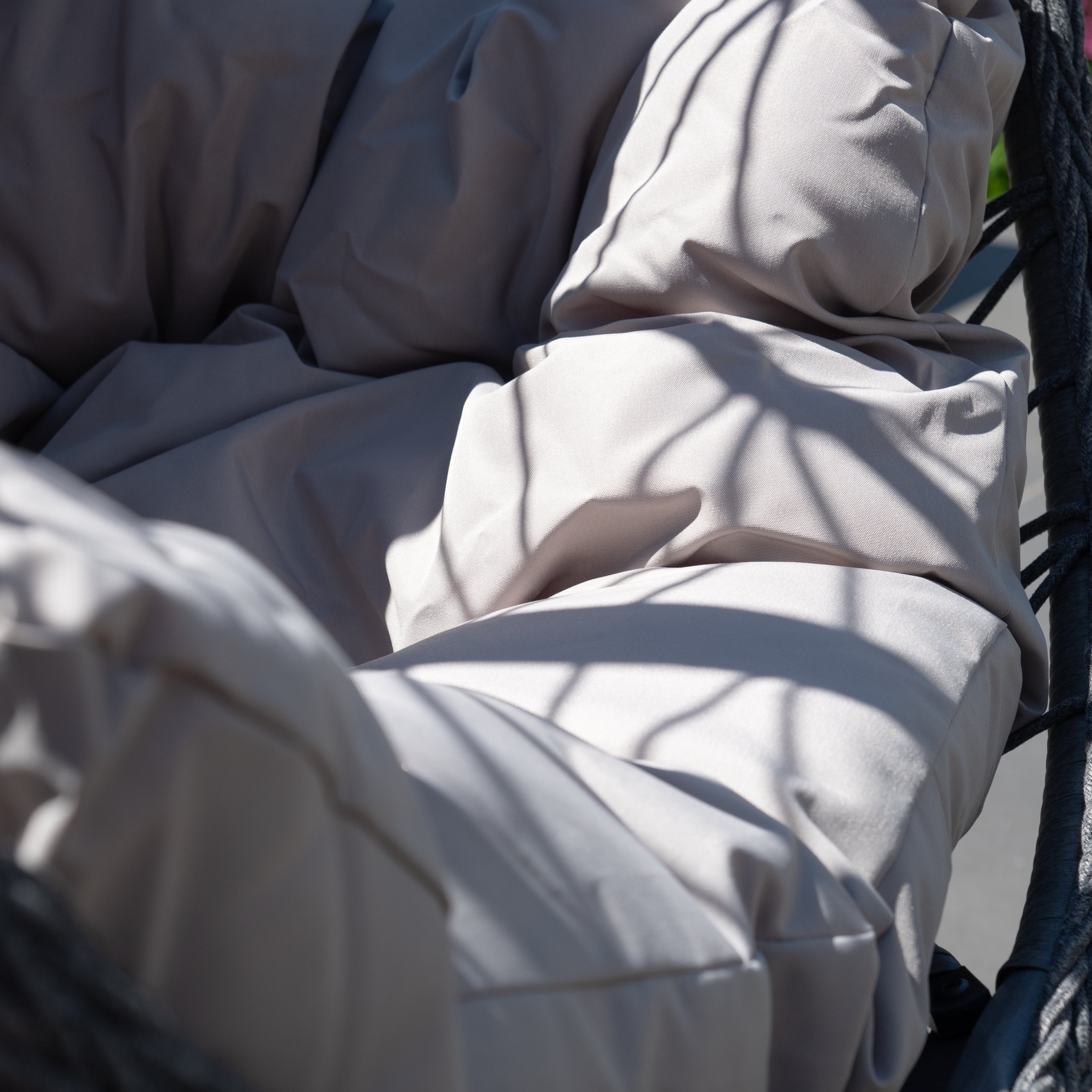 Dunham - Single Egg Chair in Light Grey on Grey