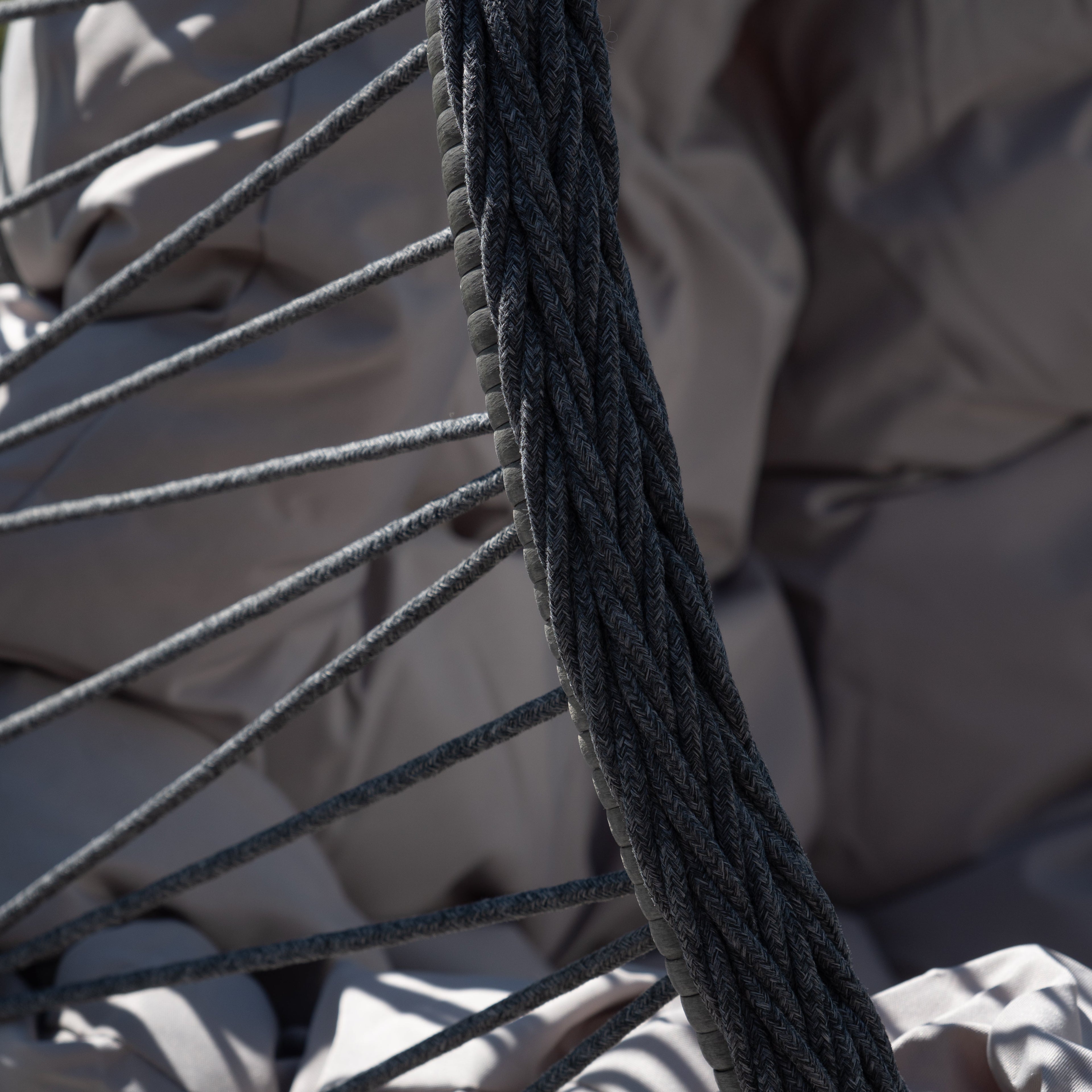 Dunham - Single Egg Chair in Light Grey on Grey