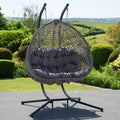 Petworth - Double Egg Chair in Dark Grey on Grey