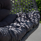 Petworth - Double Egg Chair in Dark Grey on Grey
