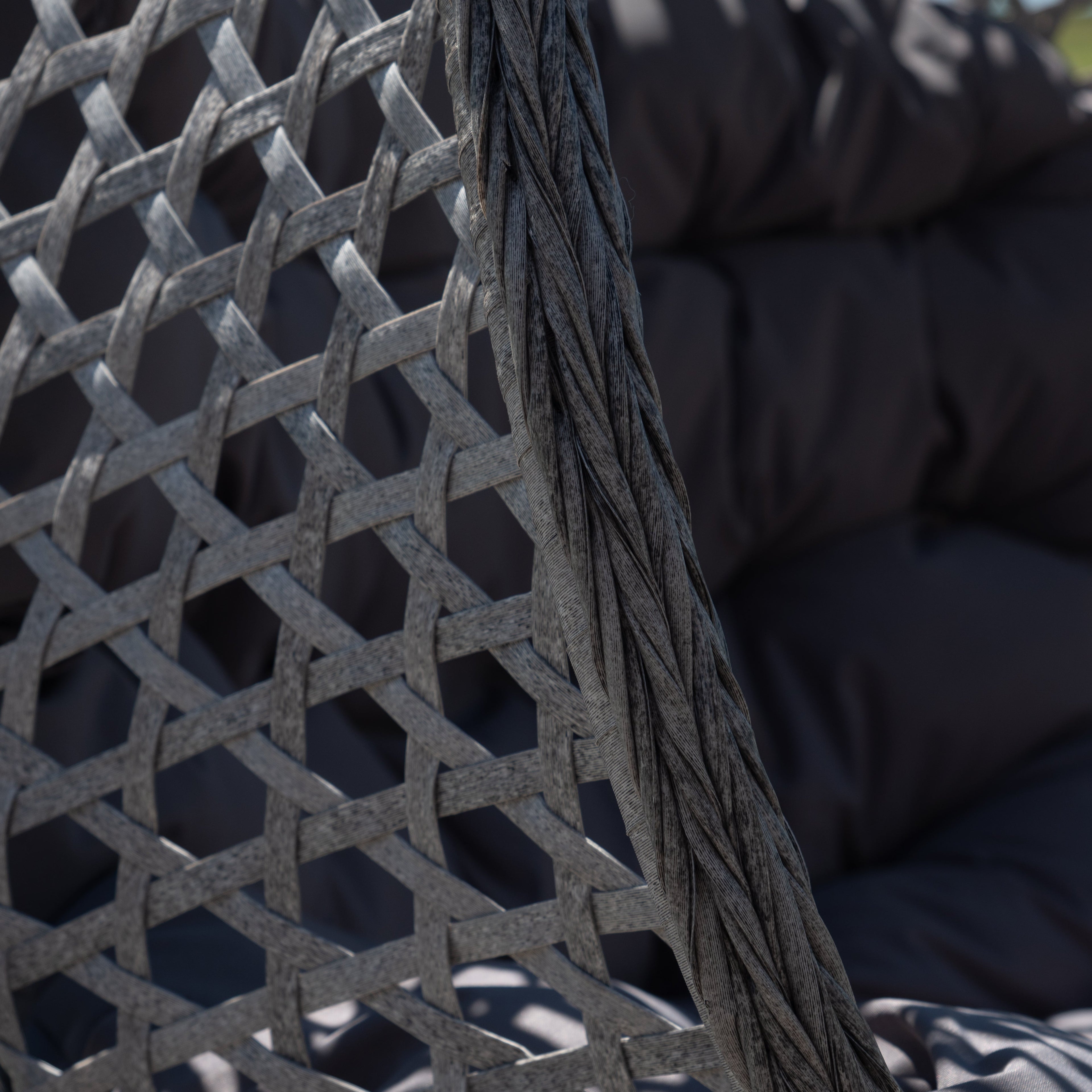 Petworth - Double Egg Chair in Dark Grey on Grey