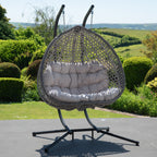 Petworth - Double Egg Chair in Light Grey on Grey