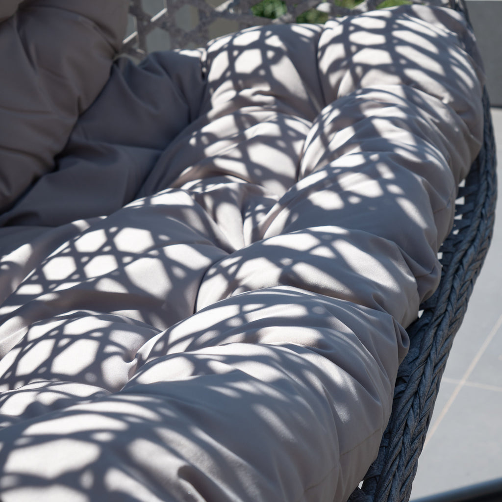 Petworth - Double Egg Chair in Light Grey on Grey