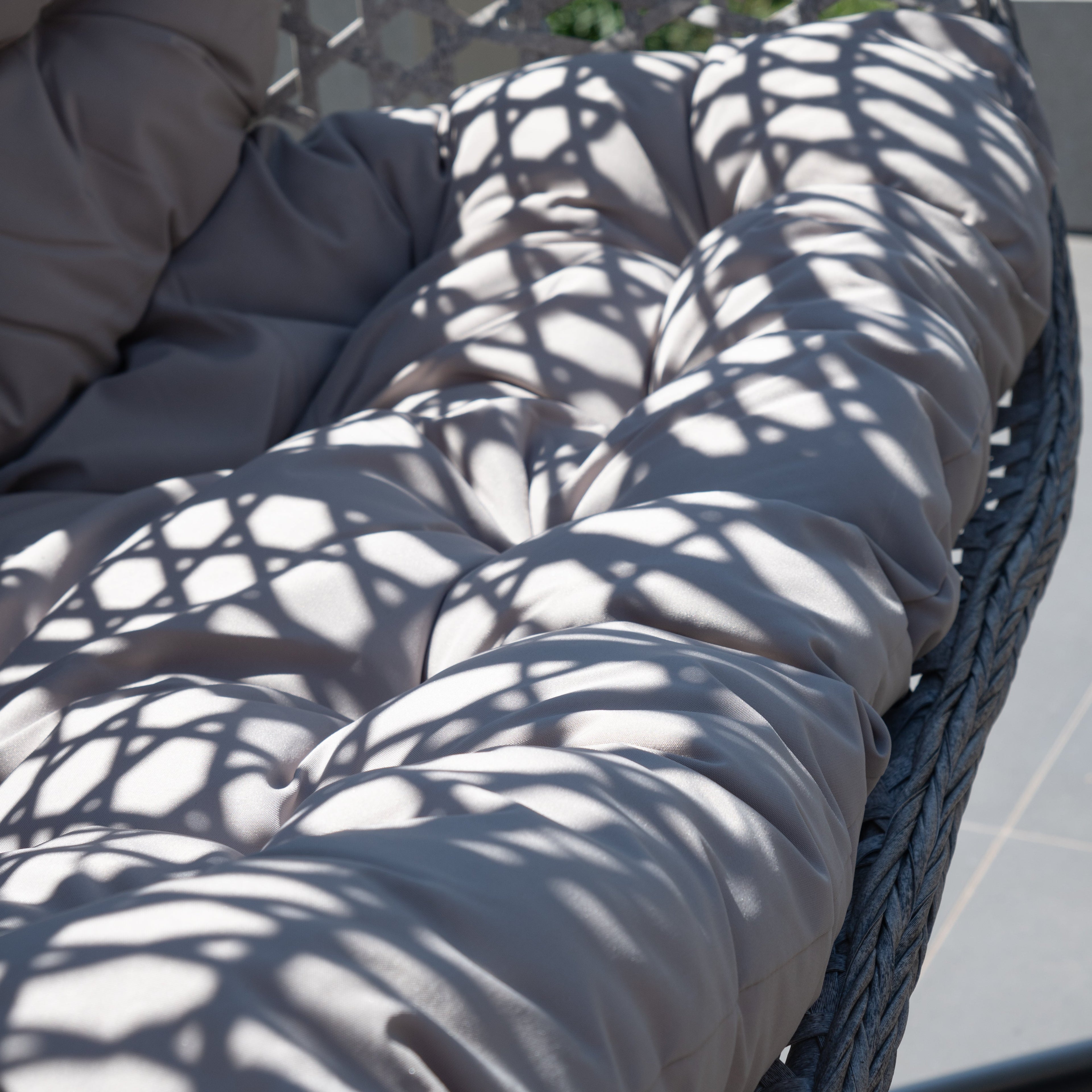 Petworth - Double Egg Chair in Light Grey on Grey