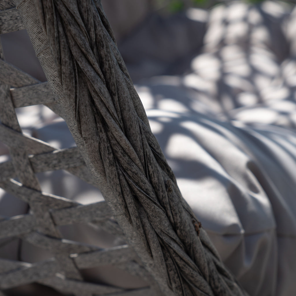 Petworth - Double Egg Chair in Light Grey on Grey