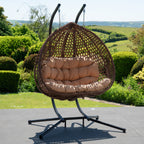 Petworth - Double Egg Chair in Brown on Brown