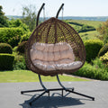 Petworth - Double Egg Chair in Cream on Brown