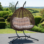 Petworth - Double Egg Chair in Cream on Brown