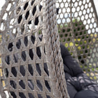 Attingham - Single Egg Chair in Dark Grey on Grey