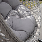 Attingham - Single Egg Chair in Light Grey on Grey