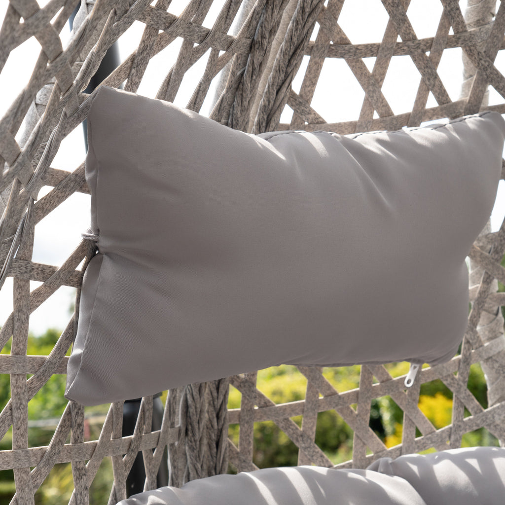 Attingham - Single Egg Chair in Light Grey on Grey