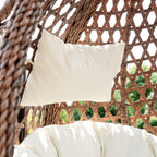 Attingham - Single Egg Chair in Cream on Brown