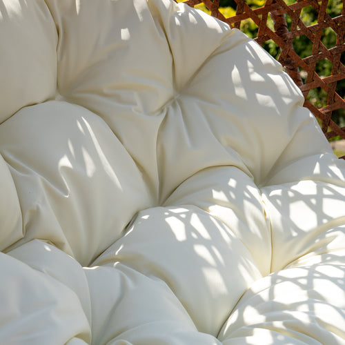 Attingham - Single Egg Chair in Cream on Brown