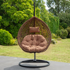 Attingham - Single Egg Chair in Brown on Brown