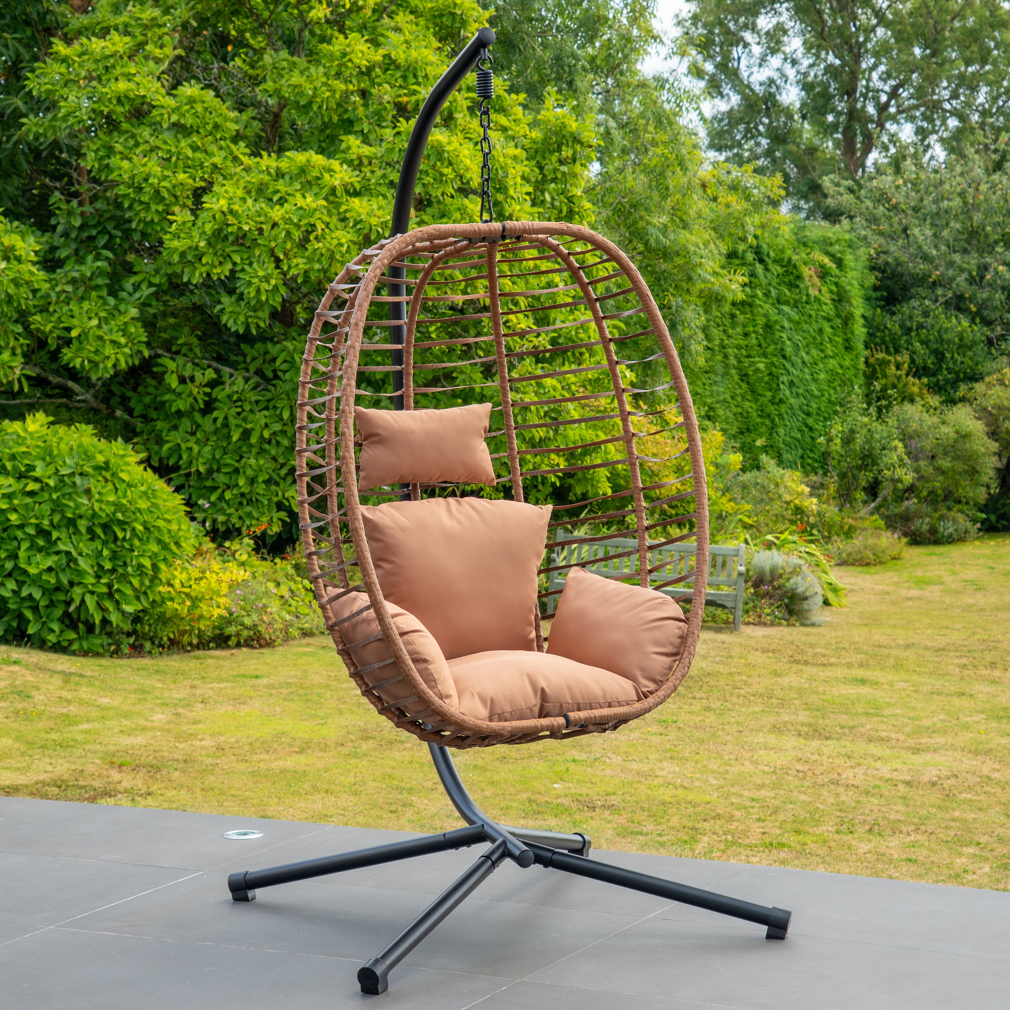 Cotehele - Single Egg Chair in Brown on Brown