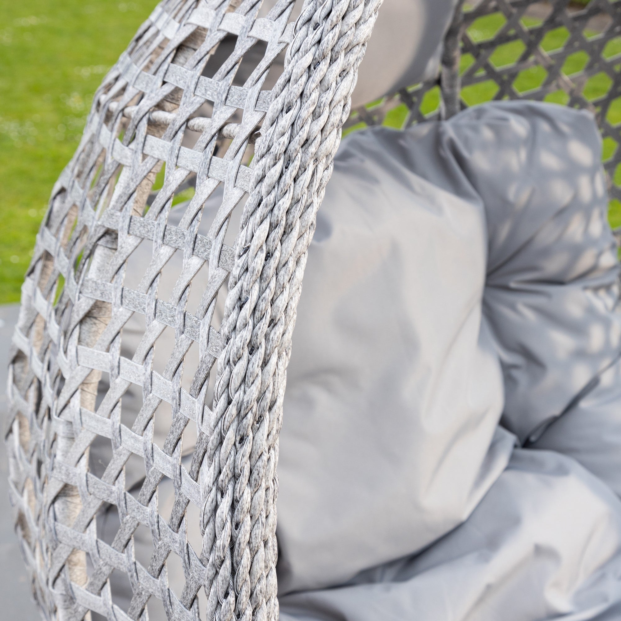 Bodiam - Double Egg Chair in Light Grey on Grey