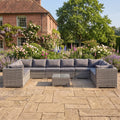 Anglesey - 10 Seat Large U-Shape Modular Set in Grey on Grey